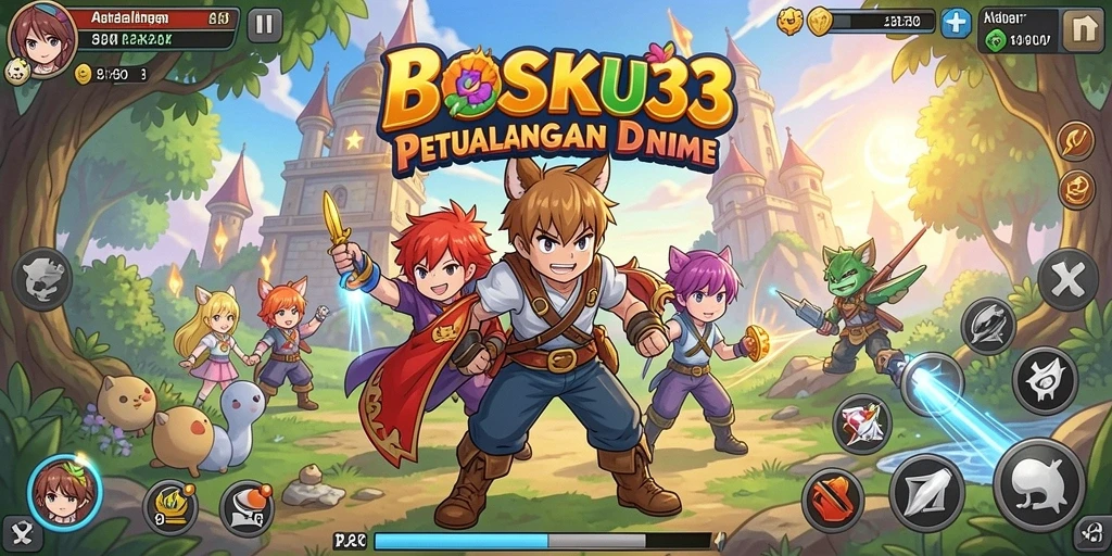 Tangkapan layar menampilkan karakter anime dalam pertempuran epik.