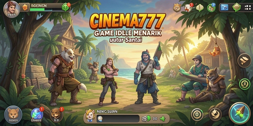 Screenshot gameplay CINEMA777 menampilkan suasana bioskop yang seru dan dinamis.