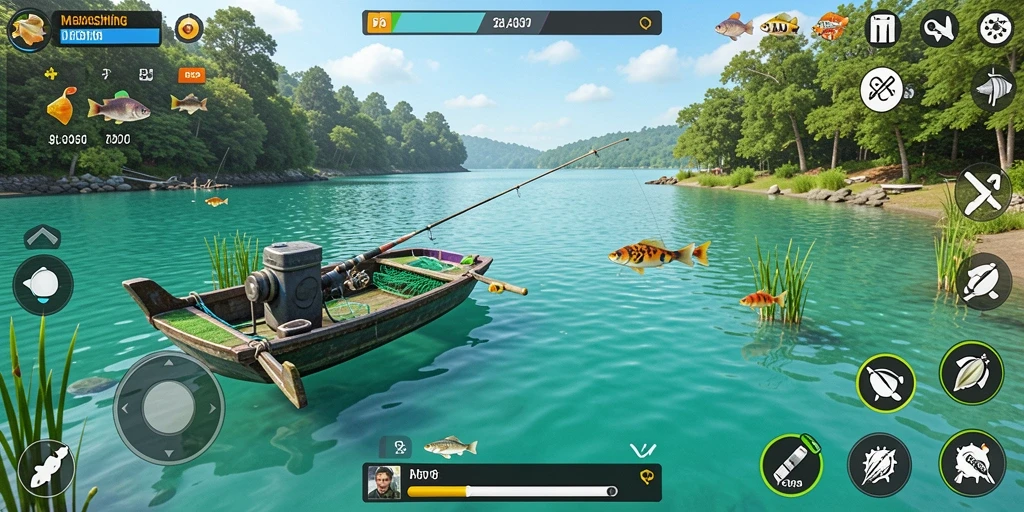 Gameplay PP7 yang menarik dengan suasana memancing yang realistis.