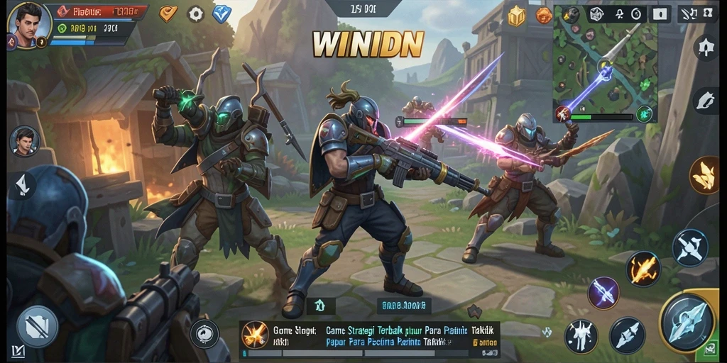 Tampilan gameplay WINIDN yang intens dan strategis.